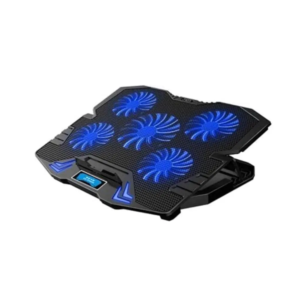 Base Enfriadora Laptop Ice Cooler K5 5 Ventiladoras Azul