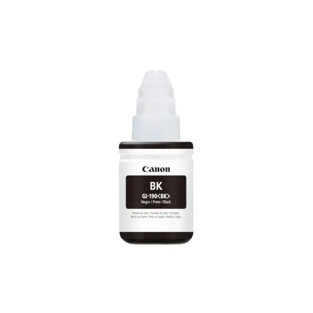 Bote de Tinta Original Canon GI-190BK Negro 135ML