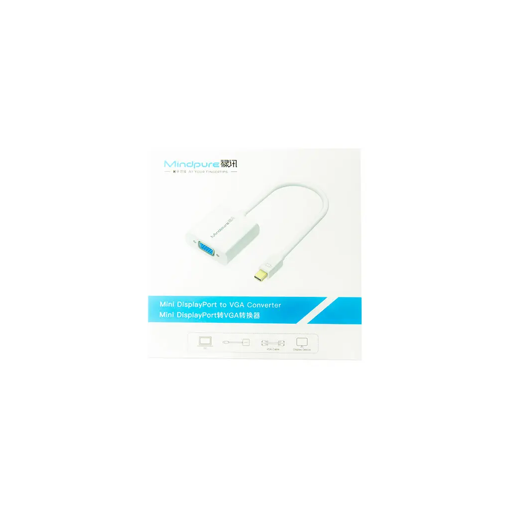 Convertidor de Video Mini Display Port a VGA Mindpure LX10207