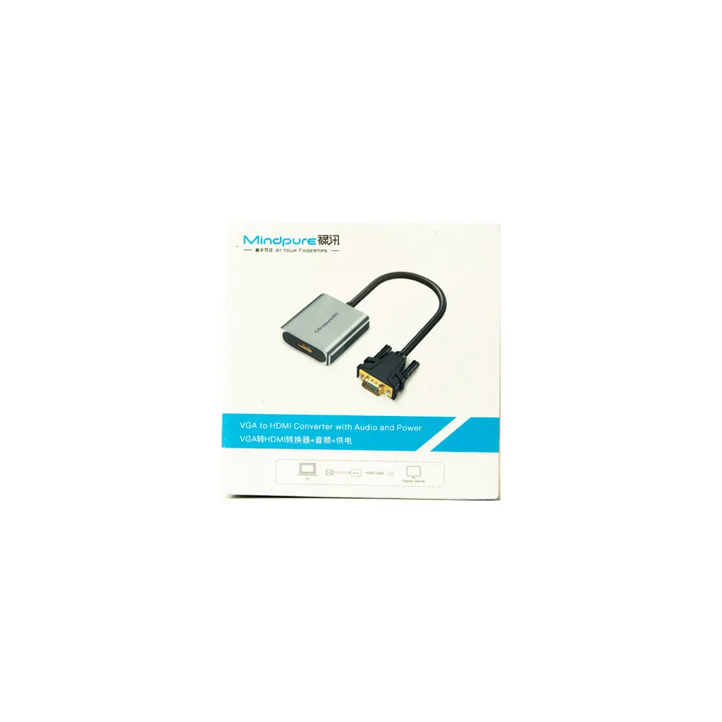 Convertidor de Video VGA a HDMI Mindpure LX10225 Negro