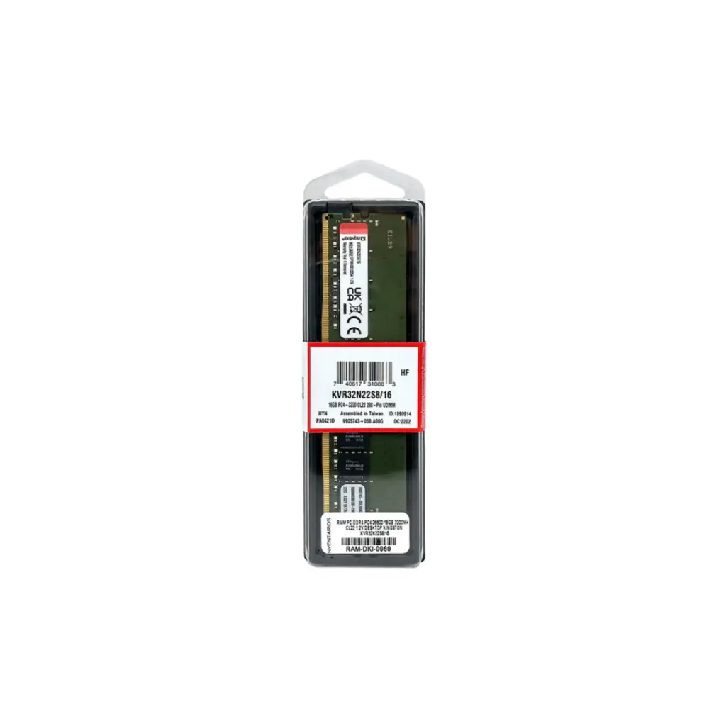 Desktop 16GB DDR4 3200 Mhz. Kingston KVR32N22S8/16