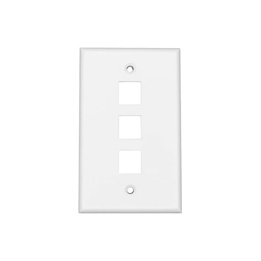 Face Plate Blanco de 3 Puerto Generico