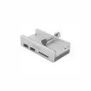 HUB USB 3.0 2 Puertos + SD con Ajuste Escritorio Orico MH2AC-U3-SV-BP Silver