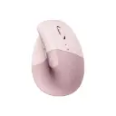 Mouse Inalambrico Vertical Logitech Lift ‎910-006472 Rosado Derecho