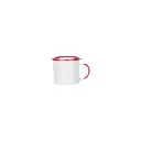 Sub/Taza de Metal para Sublimacion Spectra Blanca 12oz/360ml Detalle Rojo SP04T-RD