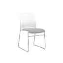 Silla de Espera Acolchonada Gris /Blanco
