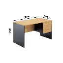 Escritorio para Oficina Bruno BR-D0512 1200 x 600 x 750 Gaveta Beige / Gris