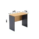 Escritorio para Oficina Pequeño Bruno BR-D04R01 800 x 450 x 700MM Beige / Gris