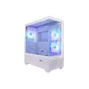 Case P/Computadora Vorttek GlacierSteel Gaming VK-440GS RGB Blanco + 3 Ventiladoras RGB