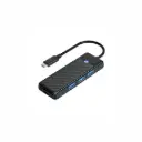 HUB USB-C 4 IN 1 Puerto 3.0 + Lector Memoria Orico PAPW3AT-C3-18-BK-EP Negro