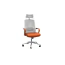 Silla para Oficina Semi Ejecutiva A-202 Naranja/Gris