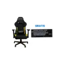 OFERTA MAYO WEB 04 2026 - Silla Gamer Vorttek VK-319 Amarillo + Teclado Inalambrico/BT/USB Vorttek KB787 Negro/Gris RGB Ingles GRATIS