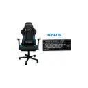 OFERTA MAYO WEB 06 2026 - Silla Gamer Vorttek VK-319 Azul + Teclado Inalambrico/BT/USB Vorttek KB787 Negro/Gris RGB Ingles GRATIS