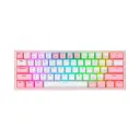 Teclado Inalambrico Bluetooth Redragon FIZZ PRO K616 RGB Switch Blanco con Rosado Español