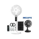 OFERTA SEPTIEMBRE 2026 - Ventilador de Pedestal AE-5618 Blanco + Ventilador de Escritorio Recargable SETMSPACE YT-T1-BK-BP Negro