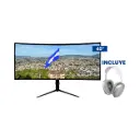 OFERTA SEPTIEMBRE 2026 - Monitor LED 40" Vorttek VK400GC Curvo + Audifono Wekome WM-03 Blanco