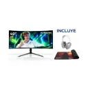 Monitor LED 40" Vorttek VK400GC Curvo | 5K IPS UltraWide 120Hz 1ms (DP/HDMI/USB-C) + Mousepad + Audifono