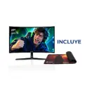 Monitor LED 27'' Gamer Vorttek VKG27C1QHD Curvo | QHD/2K 180Hz 1ms (2xHDMI/2xDP) + Mousepad